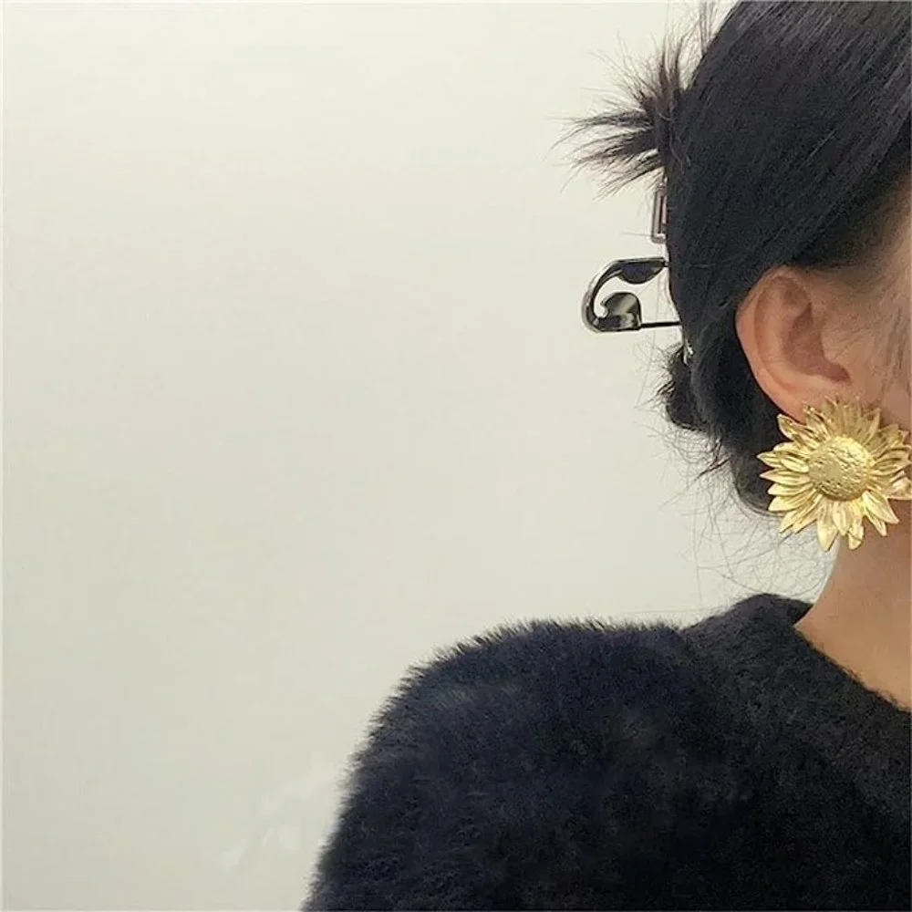 NEW! Golden Sunflower Statement Earrings